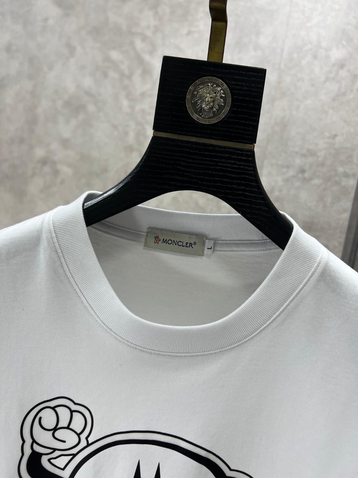 モンクレール Tシャツ コピー 可愛い おしゃれ プリント クルーネック 半袖 ホワイト-1