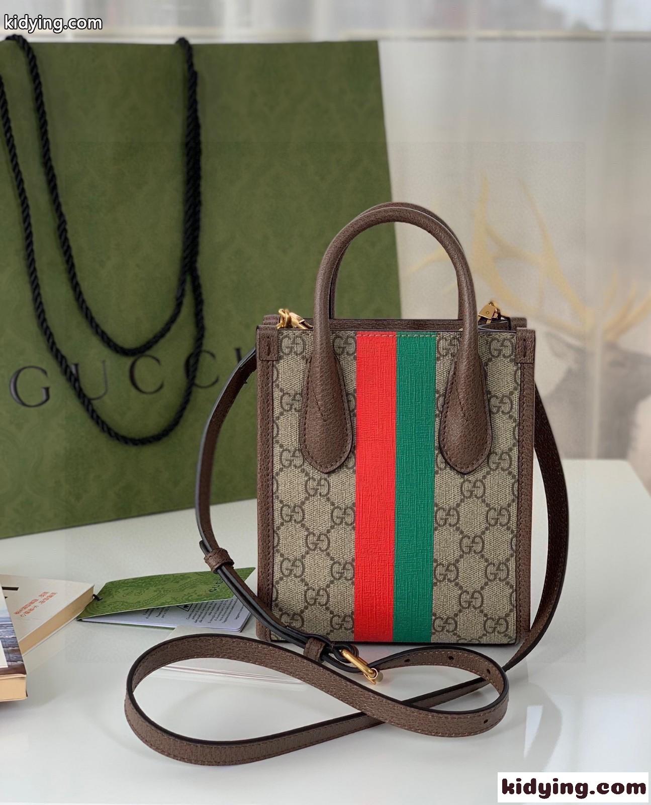 GUCCI TIGER プリント ミニトートバッグ ストラップ付き グッチ バッグ 人気 コピー 斜め掛け レディース カバン-2