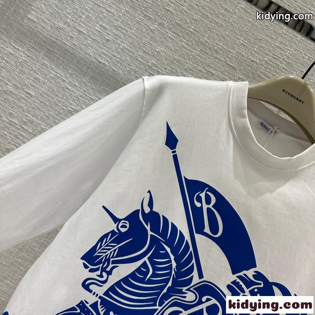 EKD コットン長袖Tシャツ バーバリー Tシャツ コピー クルーネック-1