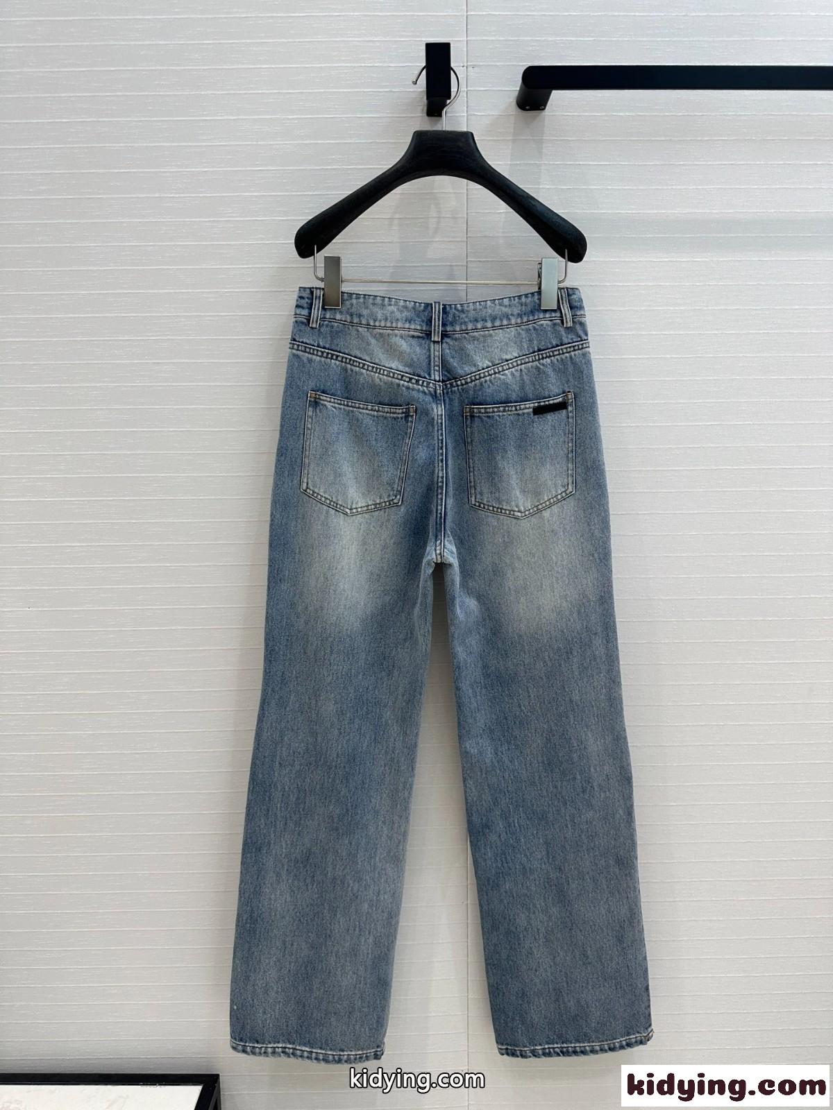 定番 合わせやすい デニムパンツ アレキサンダーワング ジーンズ コピー ブルー-3