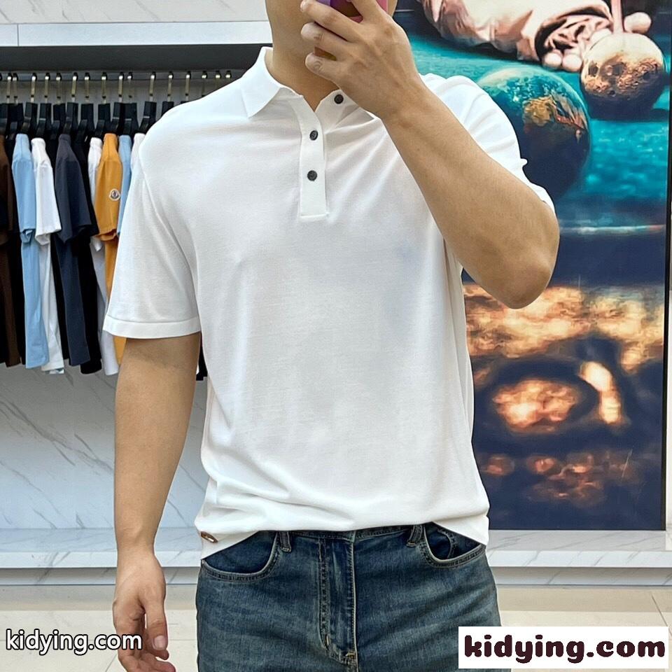 着心地抜群 エルメネジルド・ゼニア 半袖Tシャツ コピー 春夏 ポロシャツ ホワイト-2