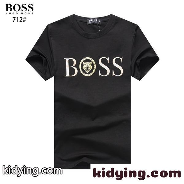 定番 人気 クルック ヒューゴ・ボス Tシャツ コピー 半袖 ロゴ 快適 着心地いい トップス ホワイト ブラック-2