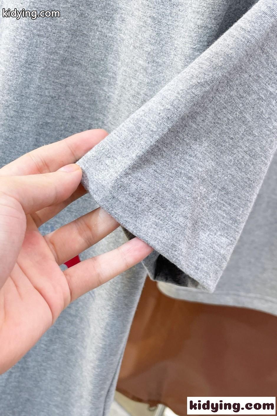 ヘクターモチーフ コットン クルーネックTシャツ トムブラウン Tシャツ コピー グレー-4