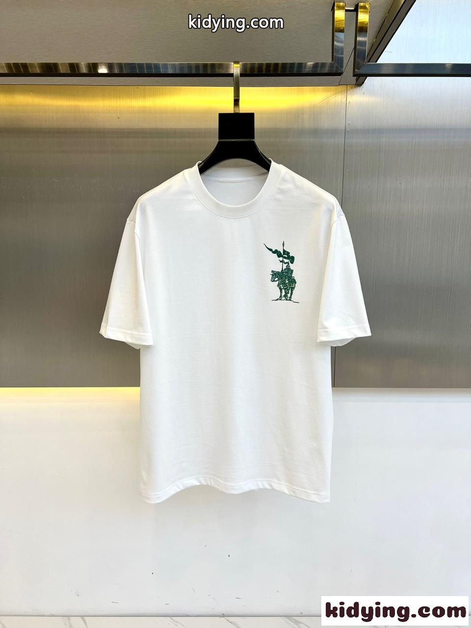 人気新作 コットン クルーネック Tシャツ バーバリー 半袖Tシャツ コピー ホワイト-0