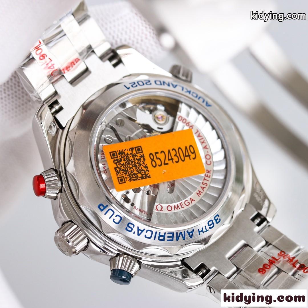 おしゃれ 人気 腕時計 44 mm メンズ かっこいい オメガ 時計 コピー 多機能 クロノグラフ-5