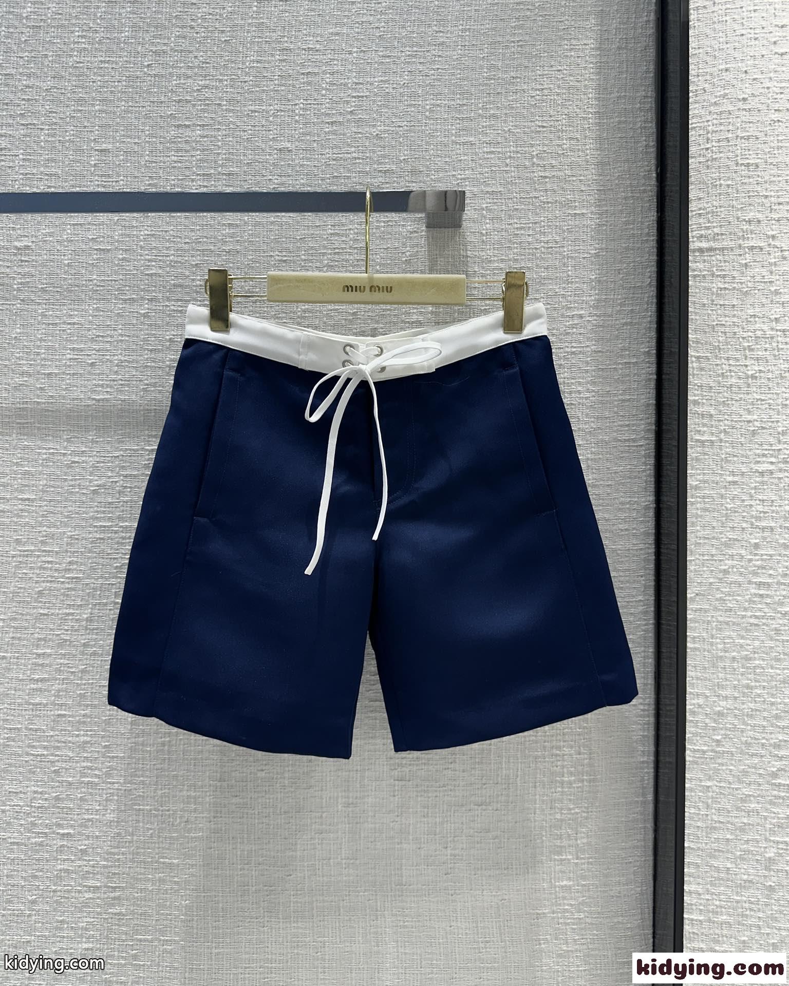 カジュアル バミューダショーツ ミュウミュウ パンツ コピー ユニセックス-1