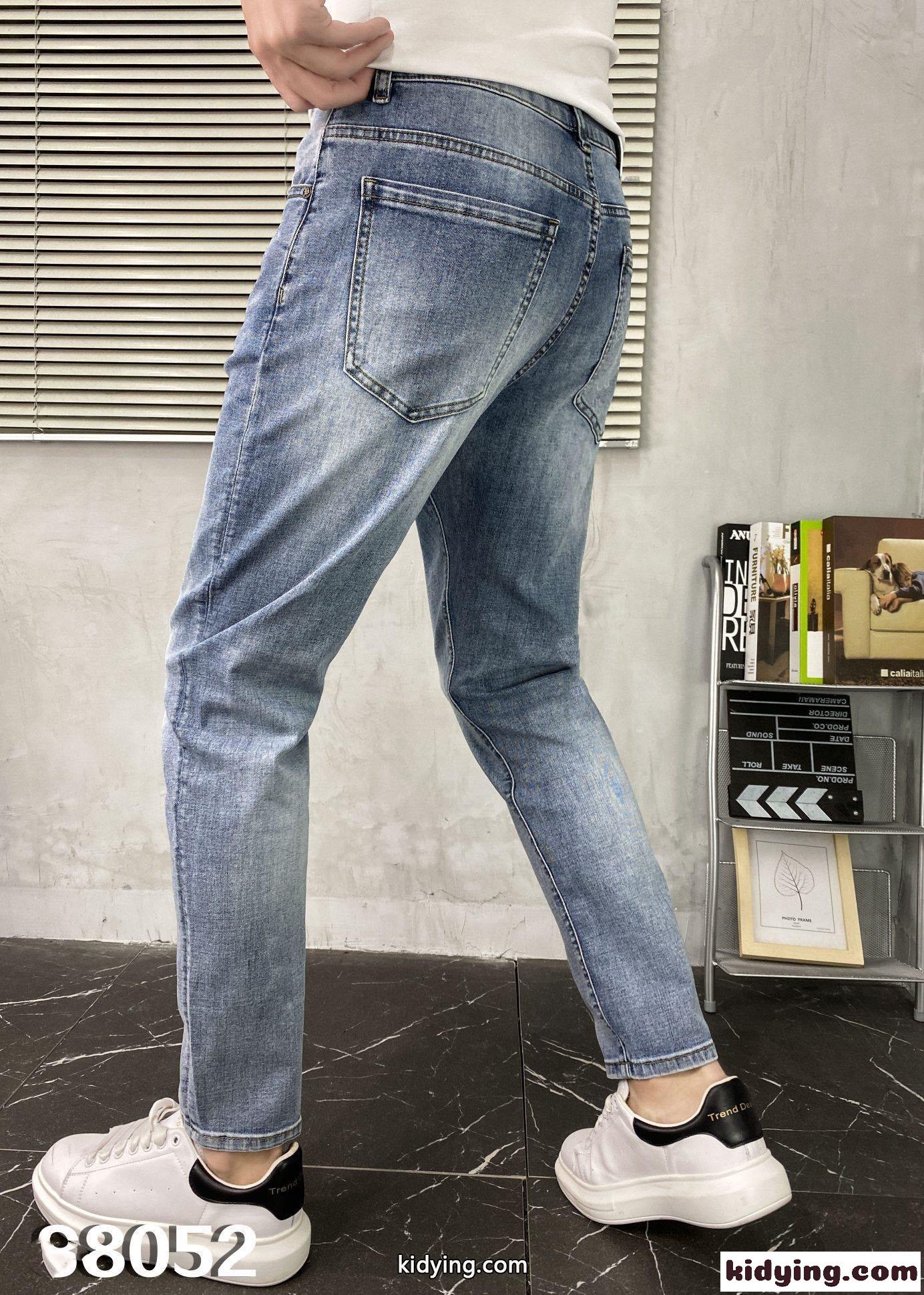 定番 おしゃれ ズボン デニムパンツ ストレート クロムハーツ ジーンズ コピー メンズ カジュアル ストレッチ-4