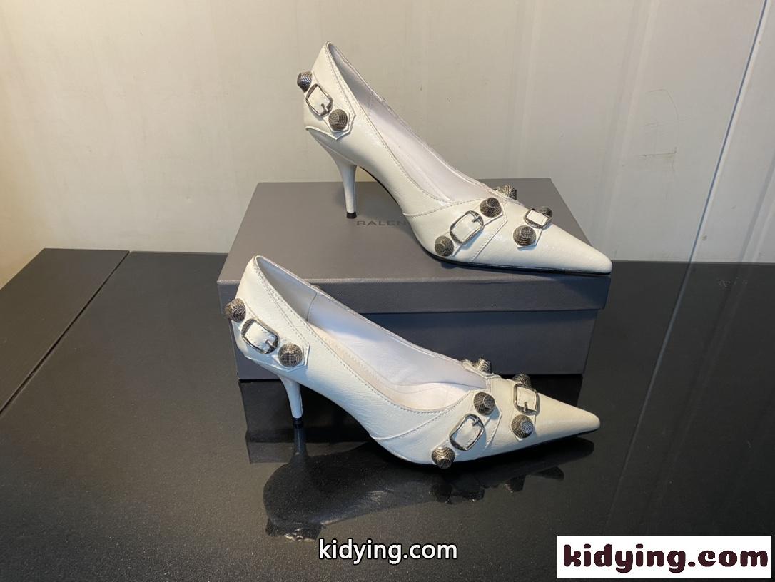 Cagole 8.5cm パンプス バレンシアガ パンプス コピー レディース ピンヒール ホワイト-2