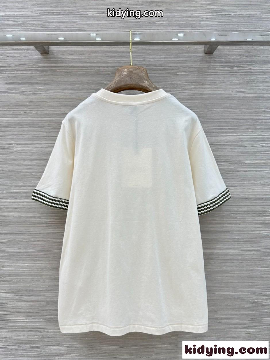 お洒落 カジュアル コットン 半袖Tシャツ モンクレール Tシャツ コピー ホワイト-4