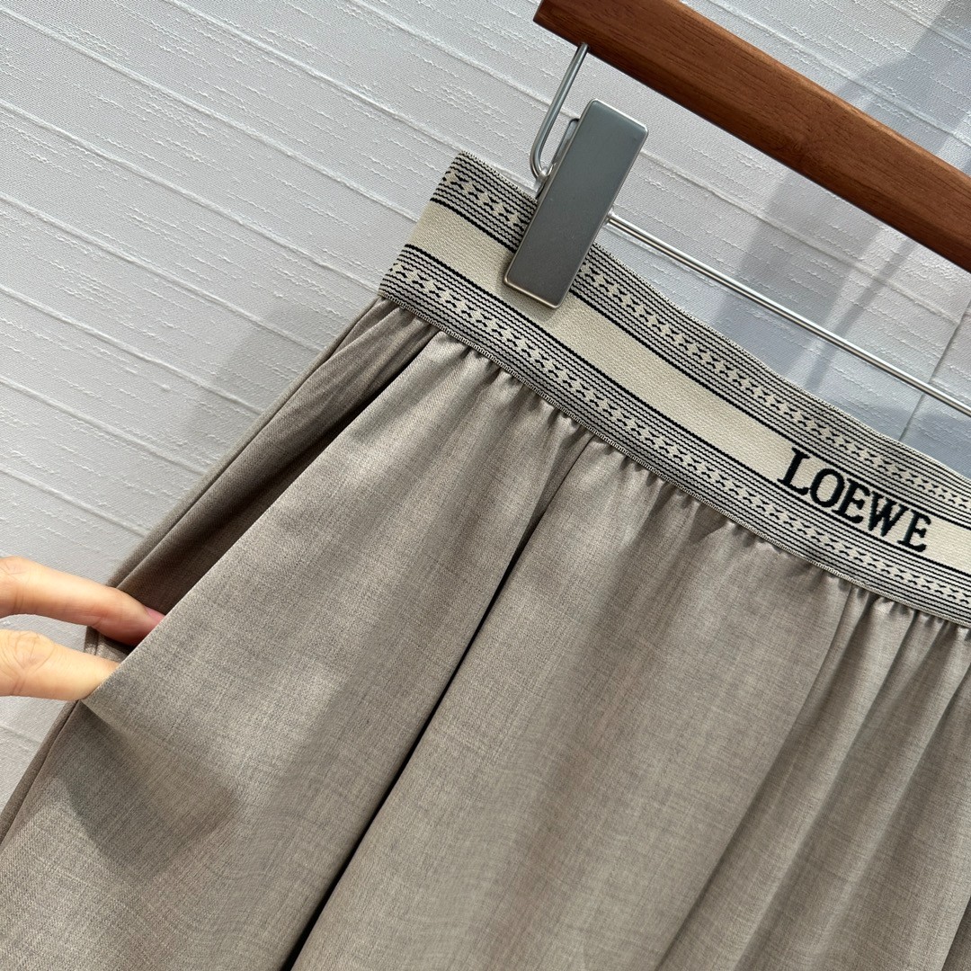 ウールブレンド トラウザーズ ロエベ パンツ コピー スラックス-2