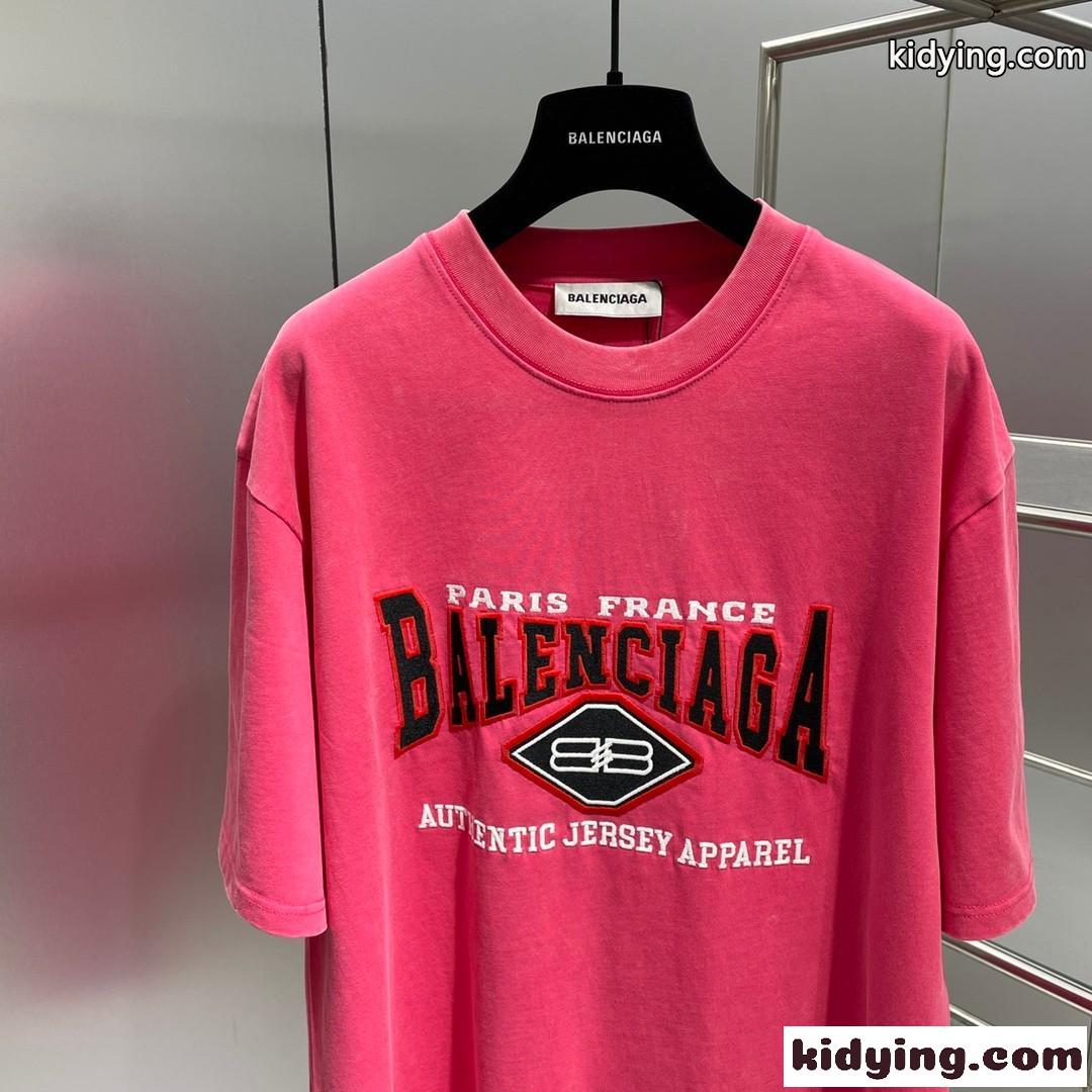 ユニセックス B Authentic Tシャツ バレンシアガ 半袖tシャツ コピー ゆったり 人気 クルーネック トップス-0