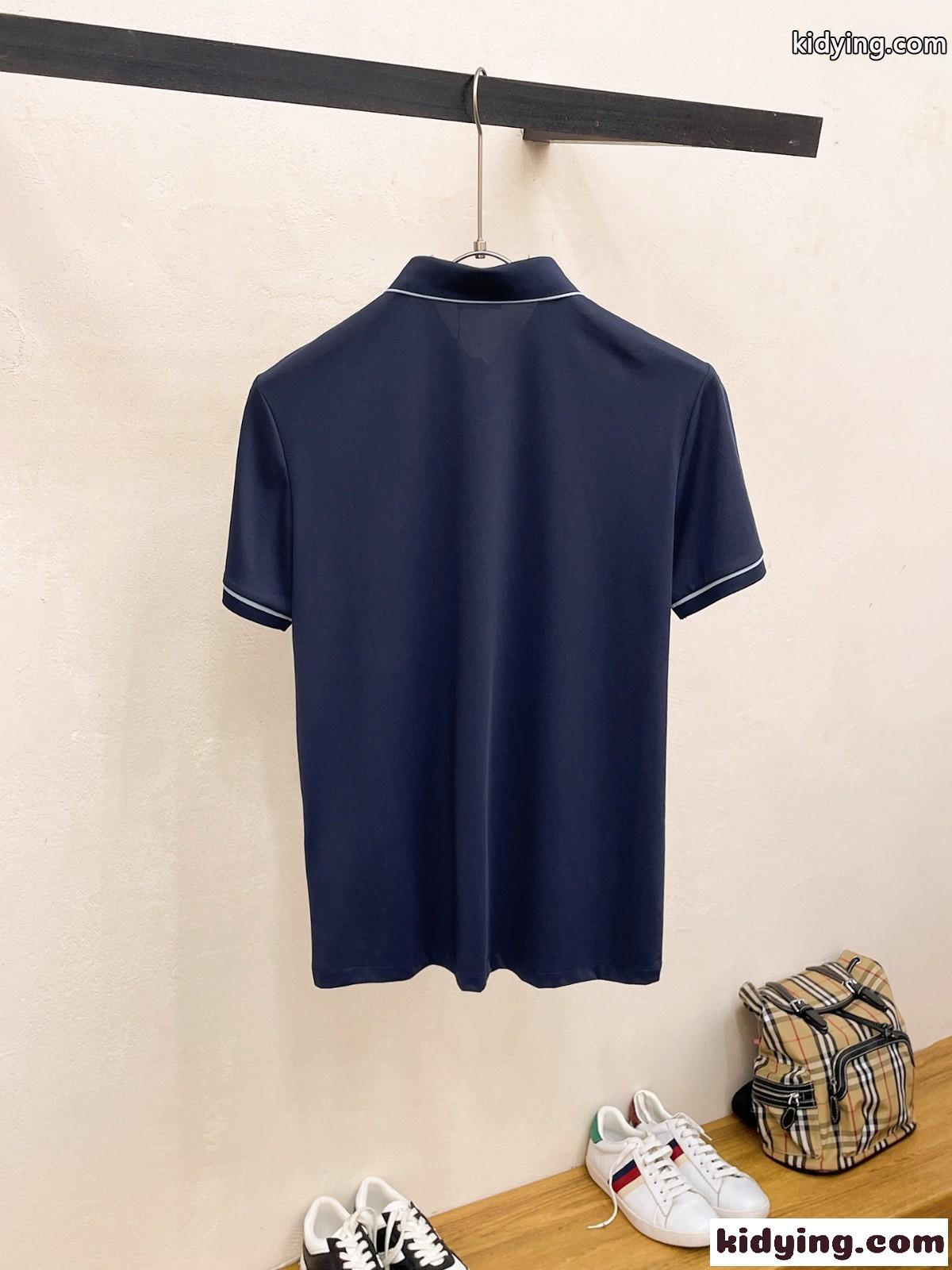 ヒューゴ・ボス Tシャツ コピー クラシック ビジネス 半袖 ポロシャツ ネイビー-3