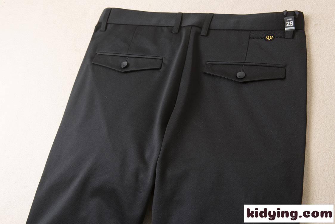 柔らかい シワ防止 スラックス メンズ ビジネス 通勤 美脚 ルイ・ヴィトン パンツ コピー カジュアル ブラック-4