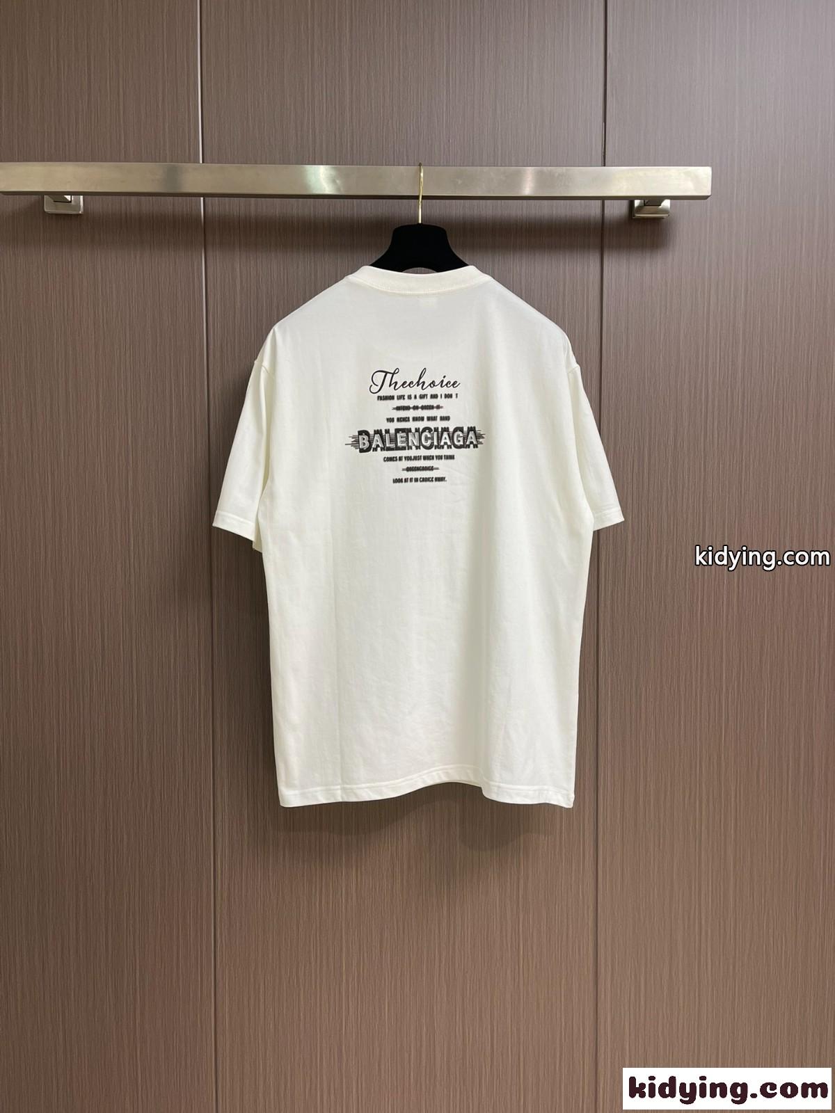 バレンシアガ Tシャツ コピー 合わせやすい 人気 カジュアル ロゴ 半袖Tシャツ-2