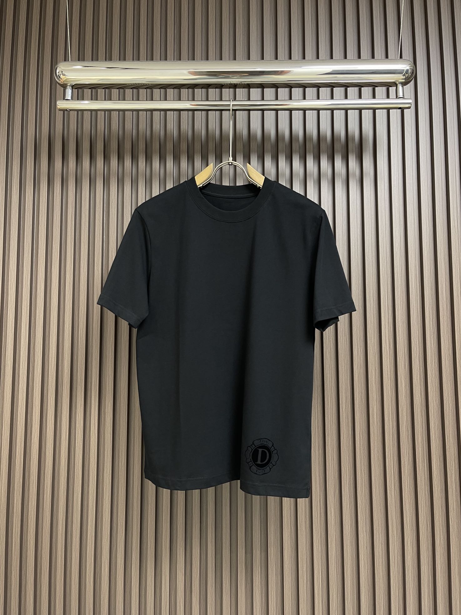 カジュアル コットンジャージーTシャツ クリスチャン・ディオール 半袖Tシャツ コピー ブラック-0