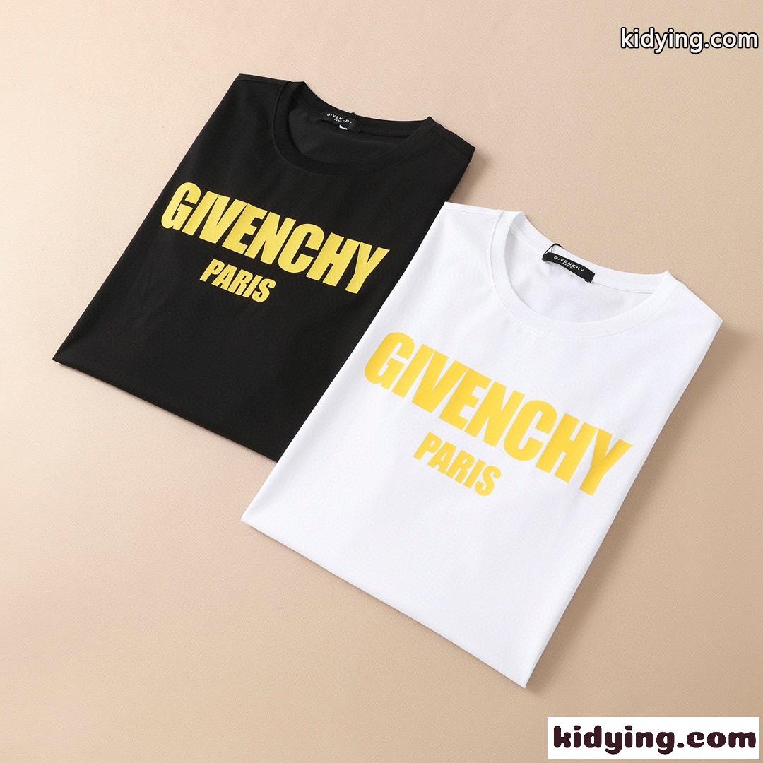 シンプル ロゴ プリント クルーネック ジバンシィ Tシャツ コピー おしゃれ 半袖 トップス-2