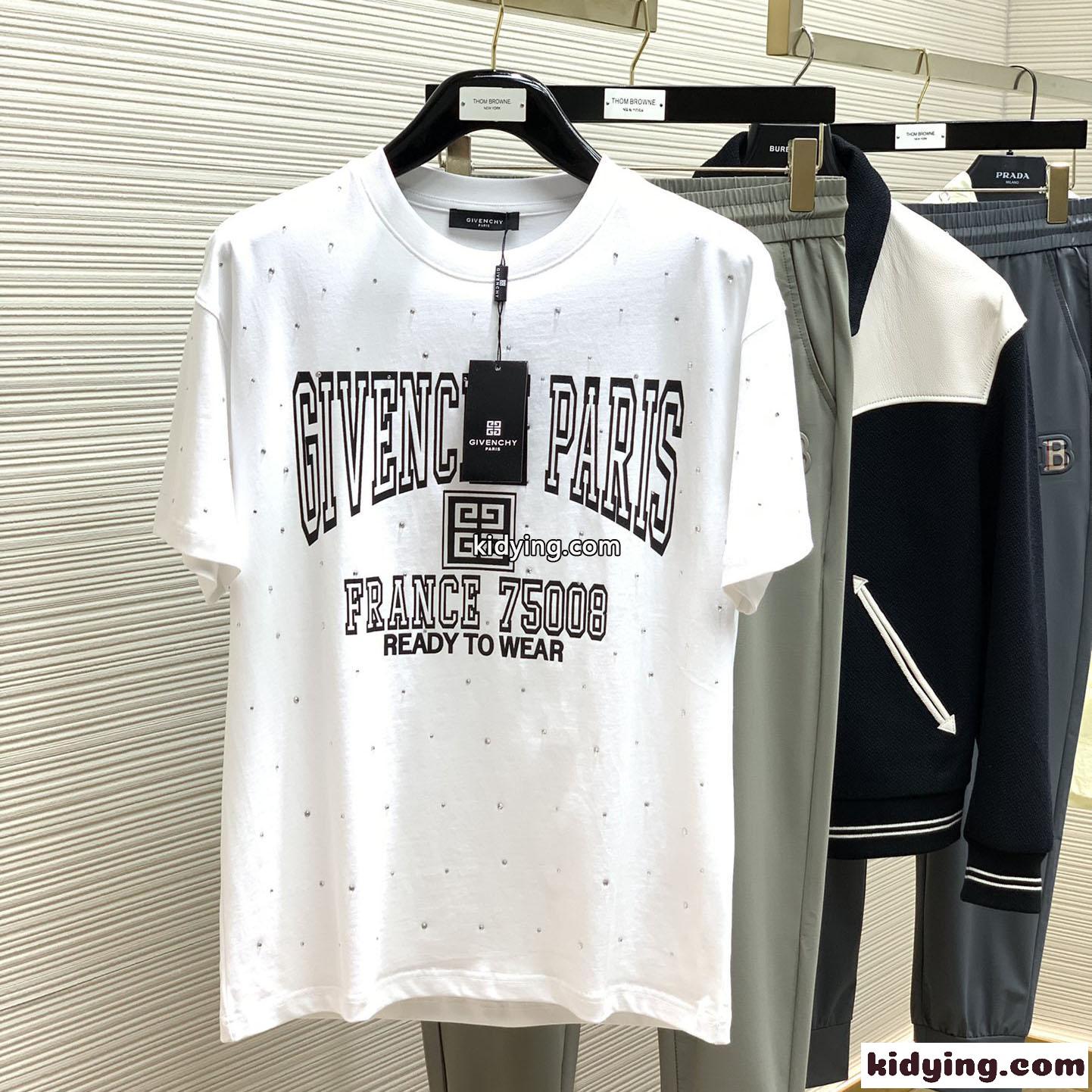 カジュアル ロゴ ジバンシィ Tシャツ コピー 男女兼用 おしゃれ クルーネック-0