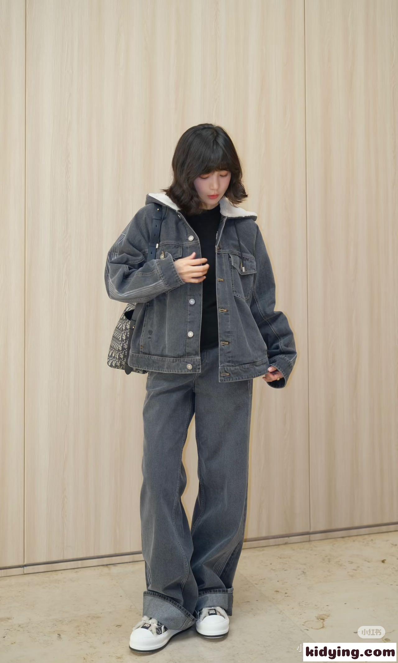 DiorAlps フード付き オーバーサイズ デニムジャケット クリスチャン・ディオール ジャケット コピー グレー-3