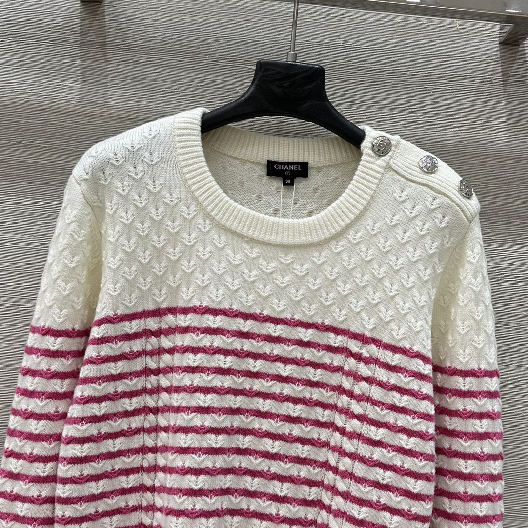 合わせやすい カシミヤ クルーネック プルオーバー シャネル セーター コピー-0
