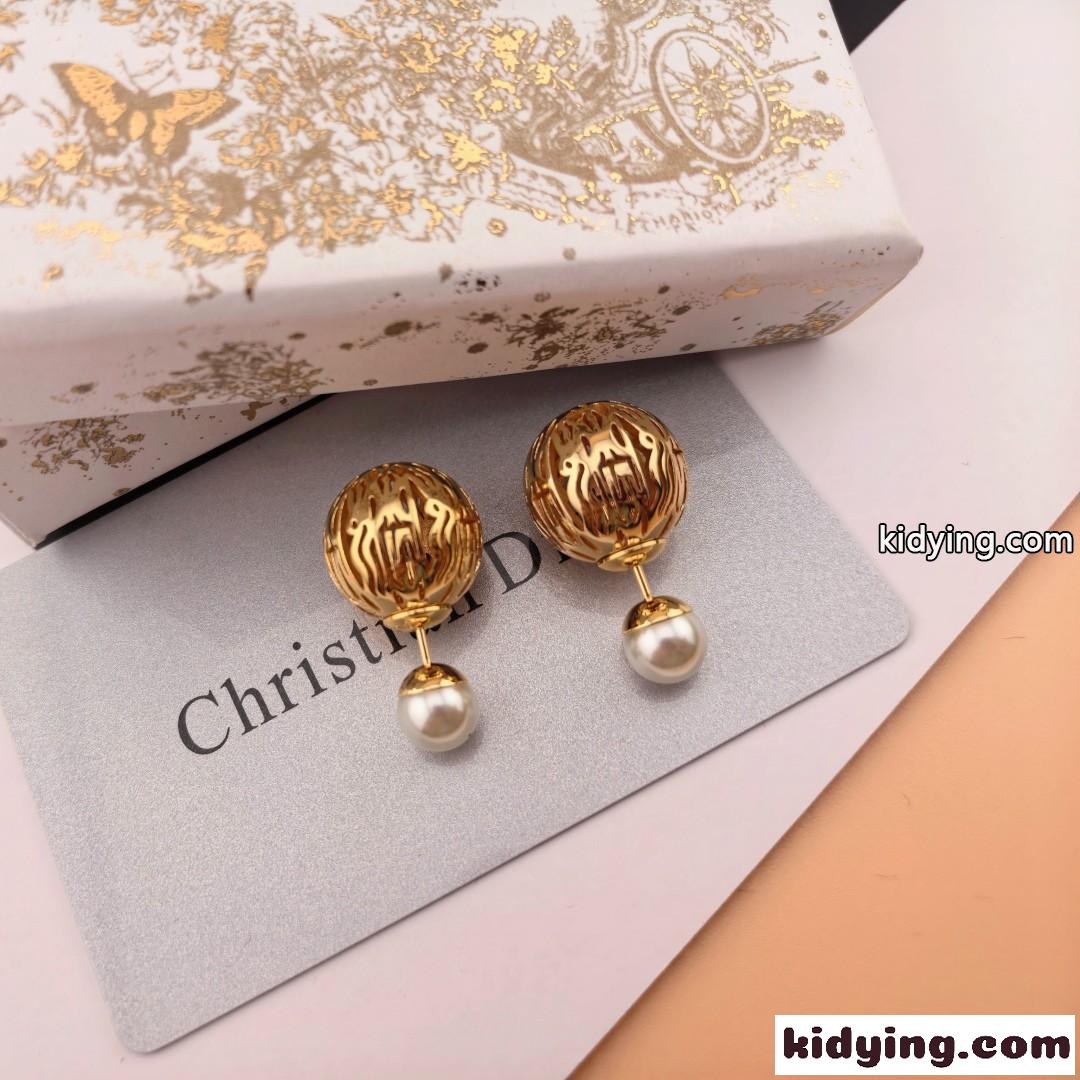 クリスチャン・ディオール イヤリング スーパーコピー Dior Tribales ピアス メタル &パール-3