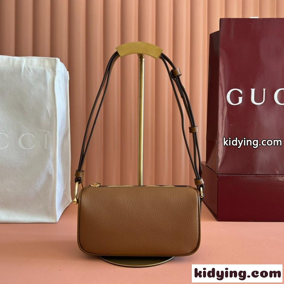 GUCCI 860784 ハーフ ホースビット ミニバッグ グッチ スーパーコピー ブラウン-0