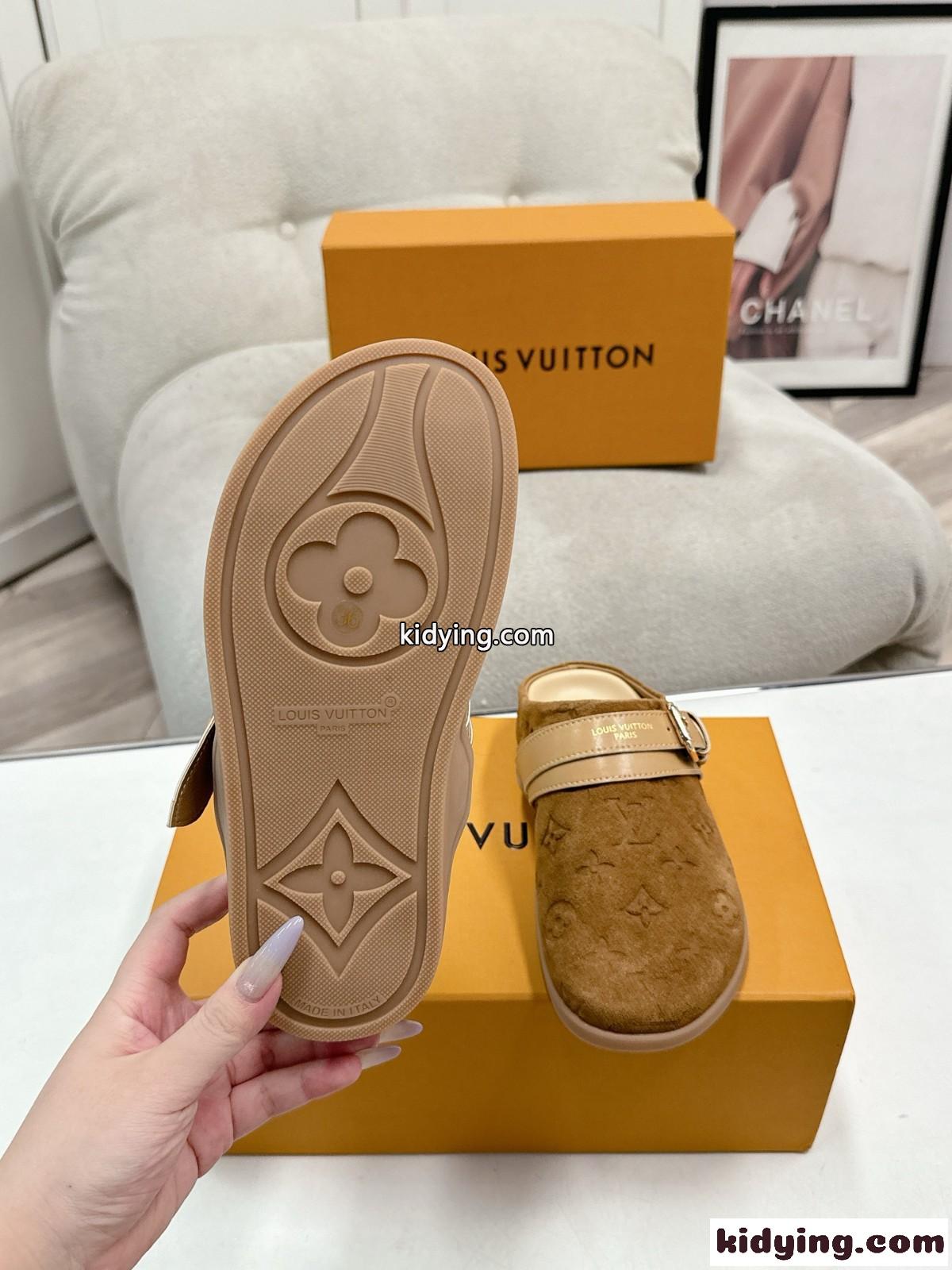 人気 カジュアル LV トゥ・ゴー クロッグ ルイ・ヴィトン サンダル スーパーコピー ブラウン-4