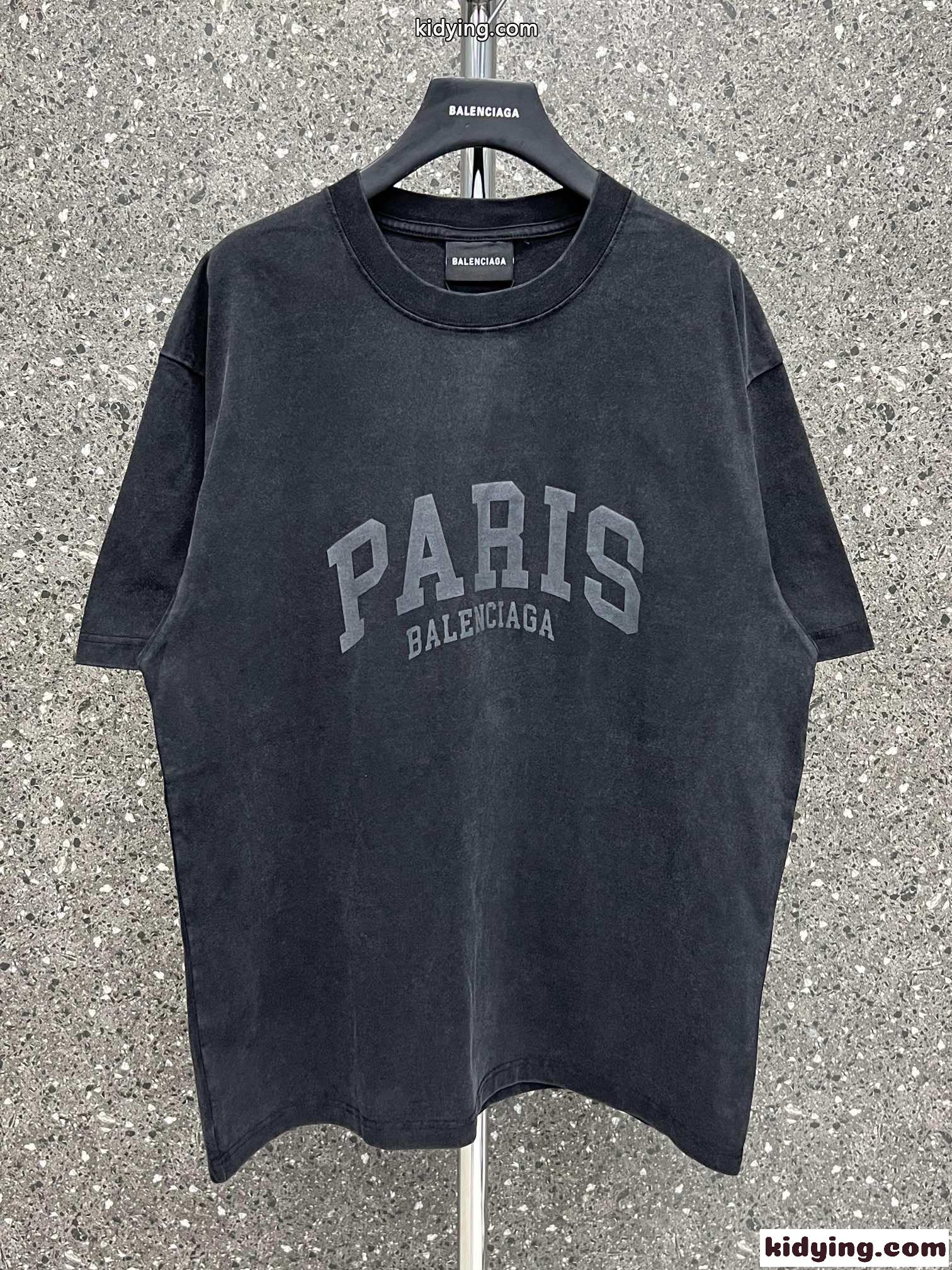 バレンシアガ Tシャツ コピー ユニセックス カジュアル 人気 CITIES PARIS 半袖Tシャツ-1