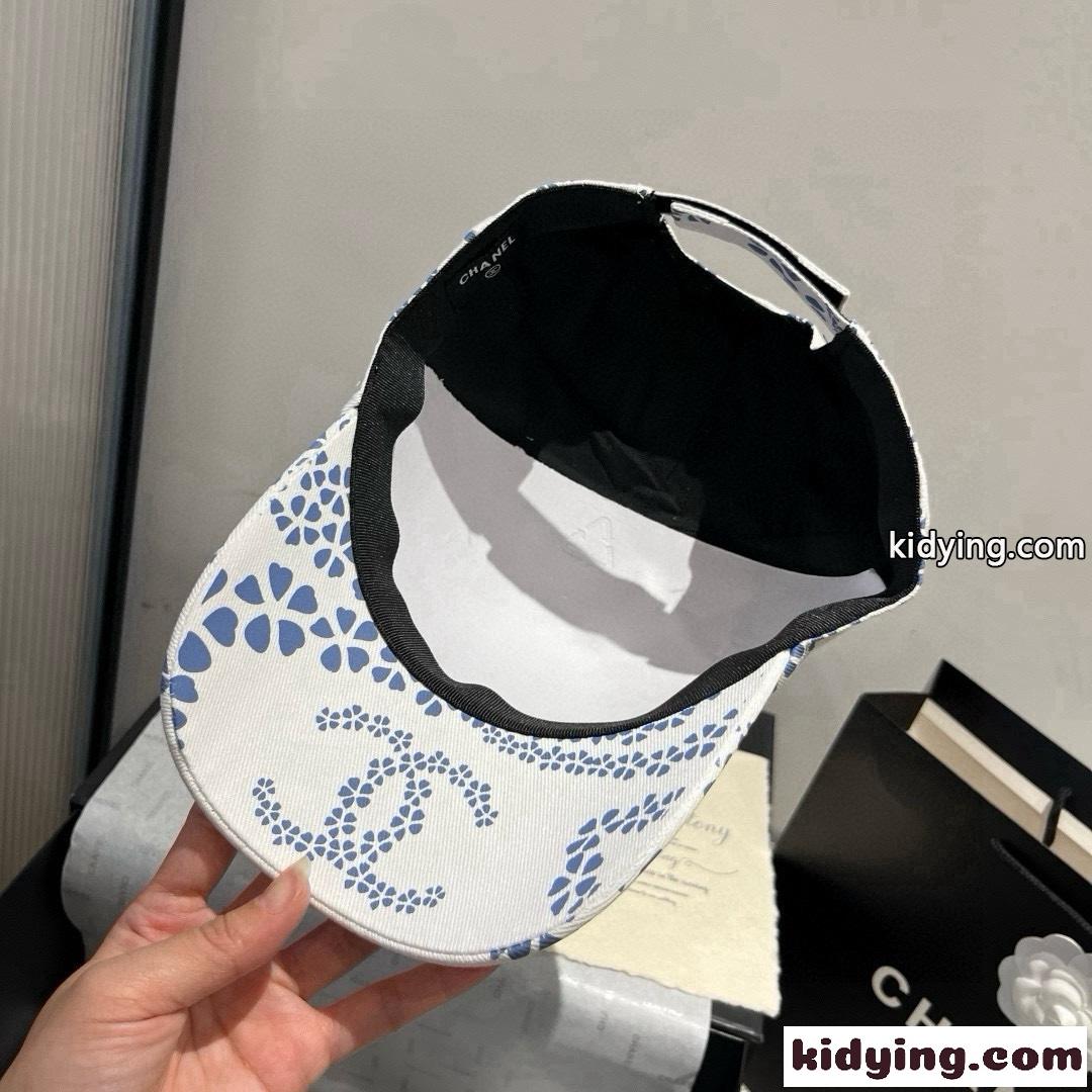 お洒落 上品 シャネル 帽子 偽物 プリント ベースボールキャップ ホワイト-4