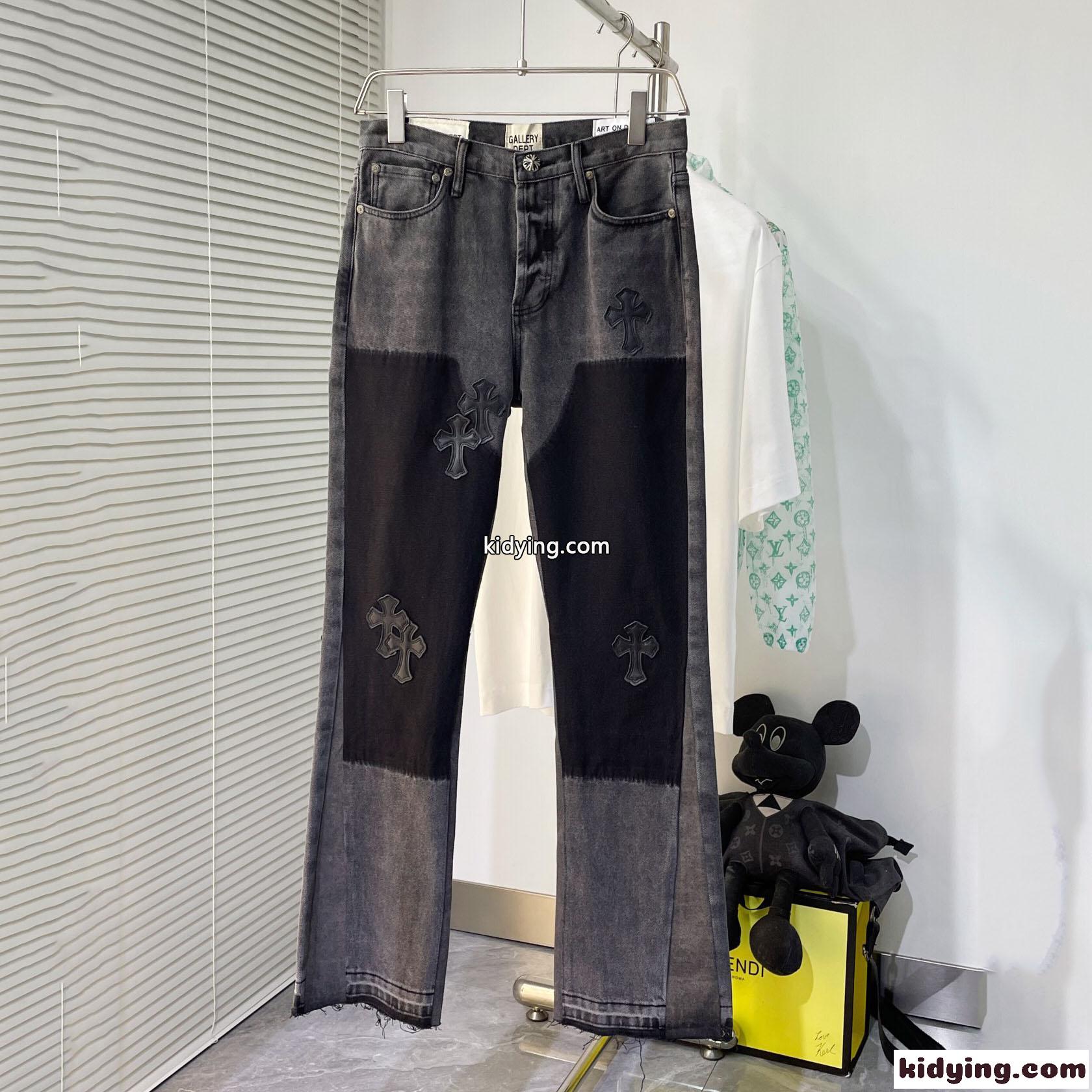クロムハーツ ジーンズ コピー おしゃれ カジュアル クロスパッチ メンズ デニムパンツ-0