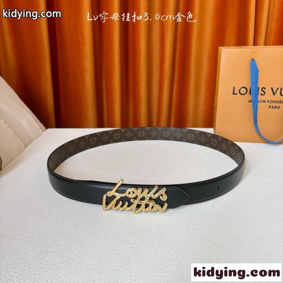 ベルト･LV スクリプト 30MM ルイ・ヴィトン ベルト スーパーコピー ブラック-2