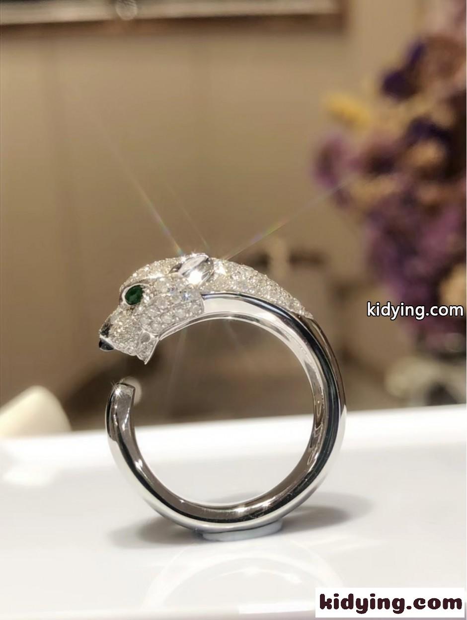 注目される 人気 パンテール ドゥ カルティエ リング 偽物 指輪 オープンリング-4