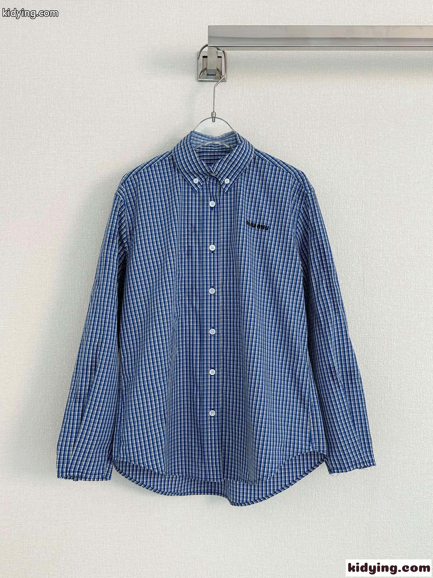 定番 カジュアル チェック柄シャツ ミュウミュウ シャツ コピー レディース-0