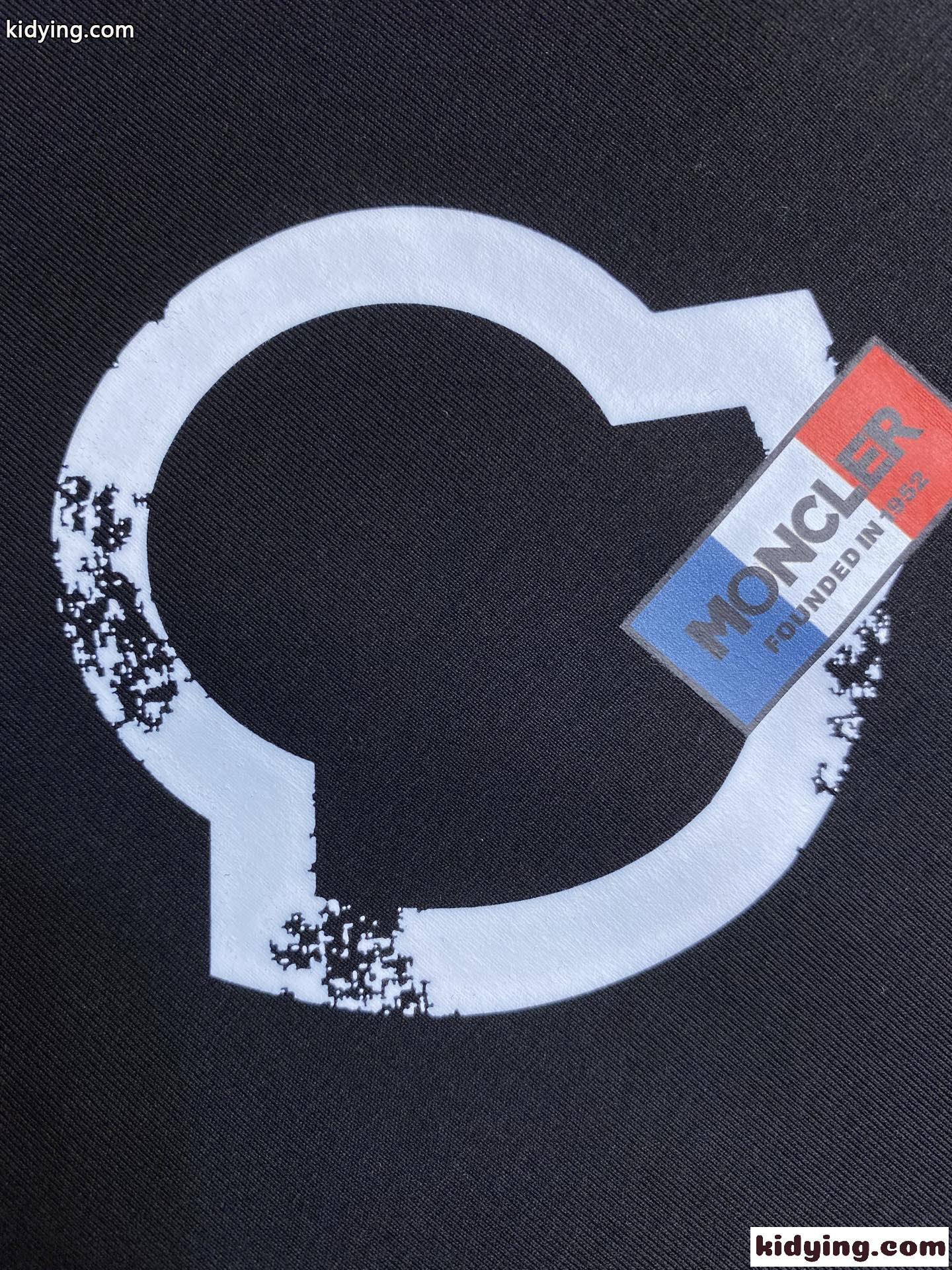シンプル クルーネック 半袖Tシャツ モンクレール Tシャツ スーパーコピー ブラック-5
