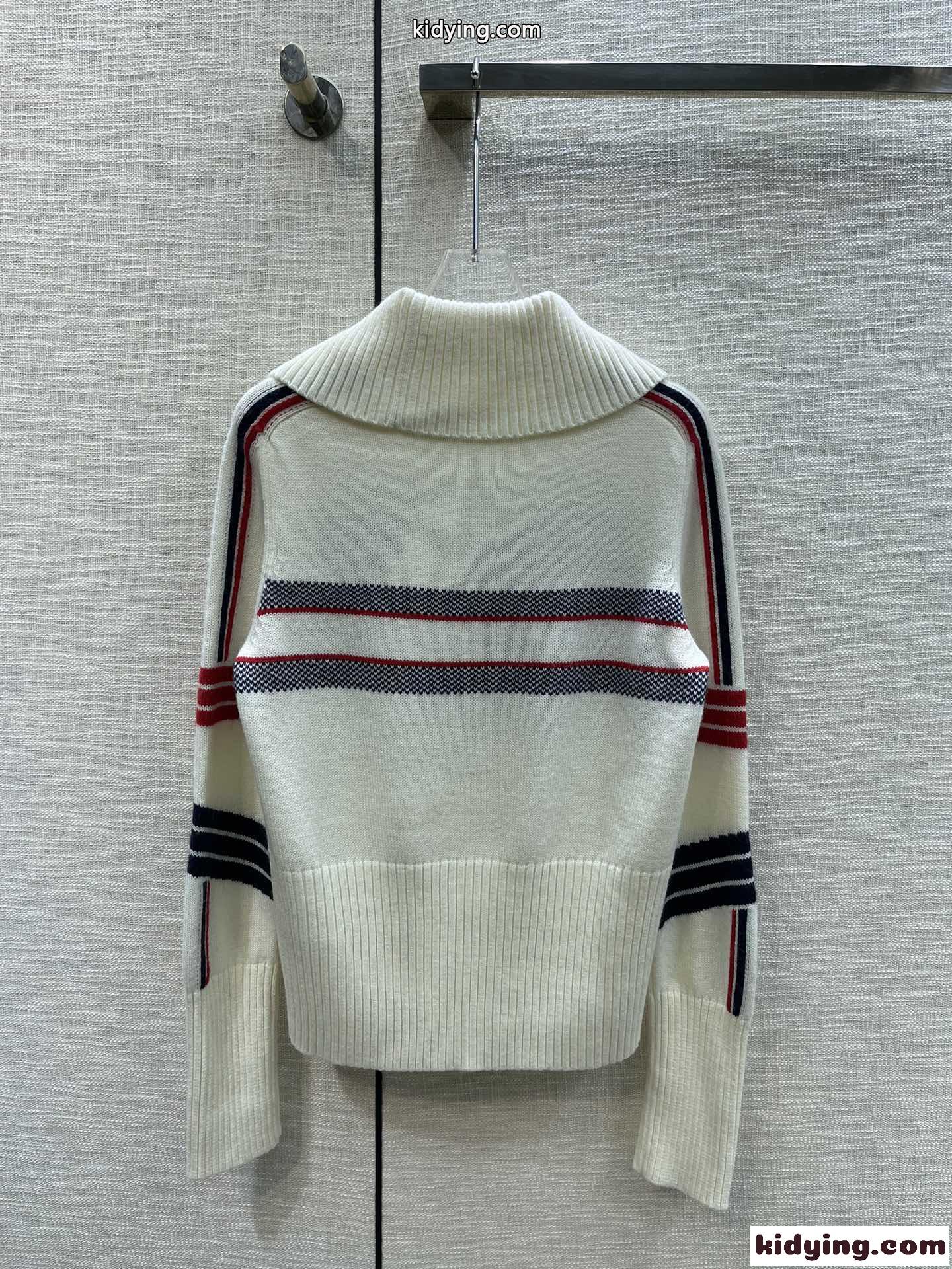 DIORALPS スタンドカラー セーター クリスチャン・ディオール セーター コピー ホワイト-3
