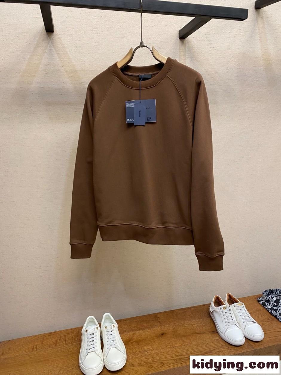 定番 コットン クルーネック スウェットシャツ プラダ Tシャツ 偽物-2