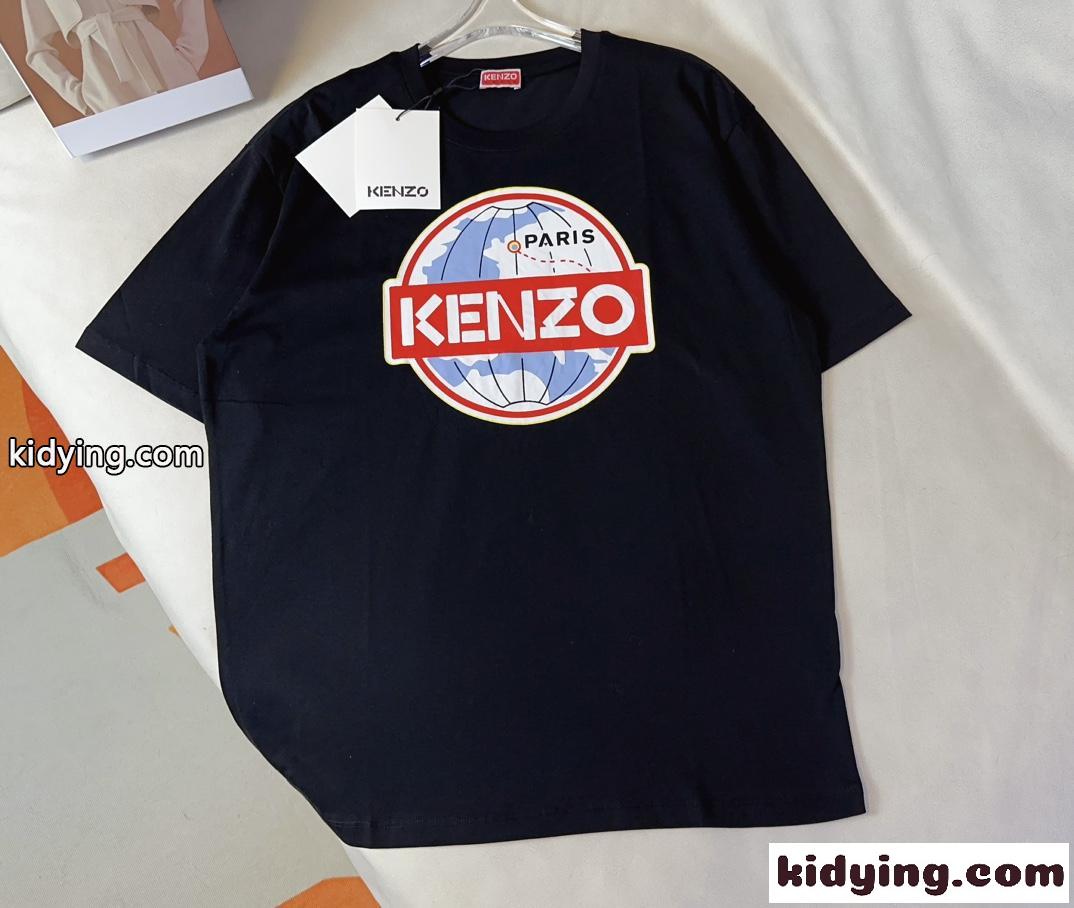 マルチカラー コットン 半袖Tシャツ ケンゾー Tシャツ コピー ブラック-2