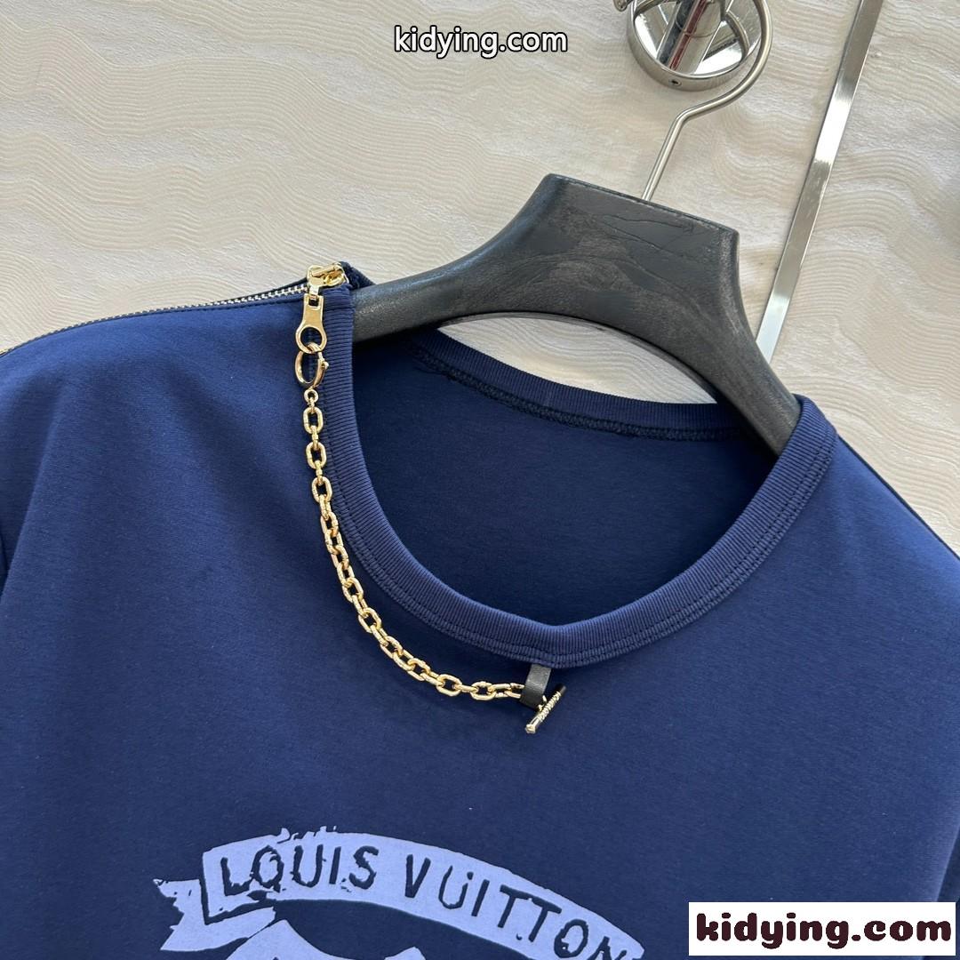 Tシャツ ウィズ LV クレスト ルイ・ヴィトン 半袖Tシャツ スーパーコピー-0