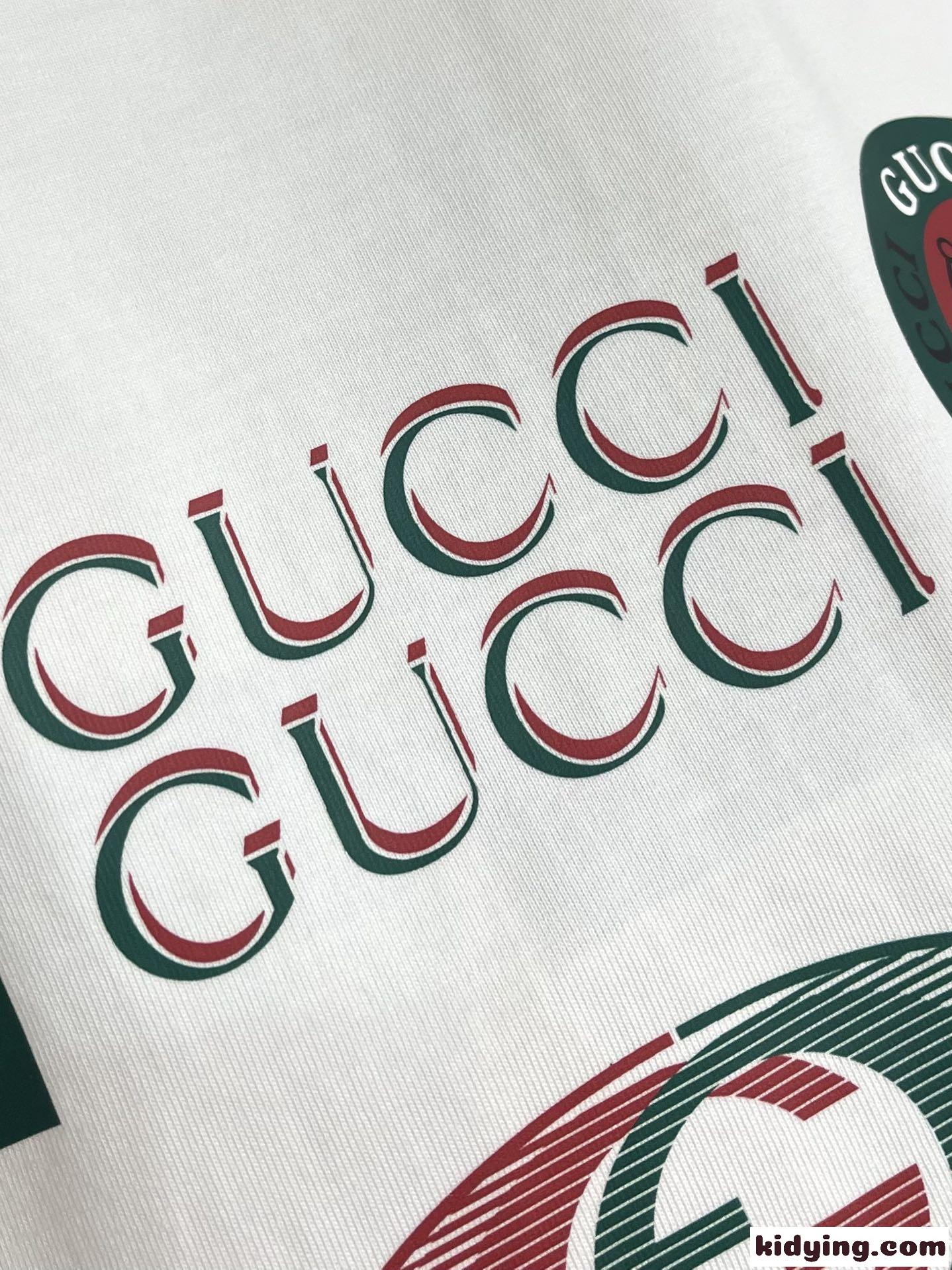 GUCCI プリント コットン 半袖Tシャツ グッチ Tシャツ コピー ユニセックス-4