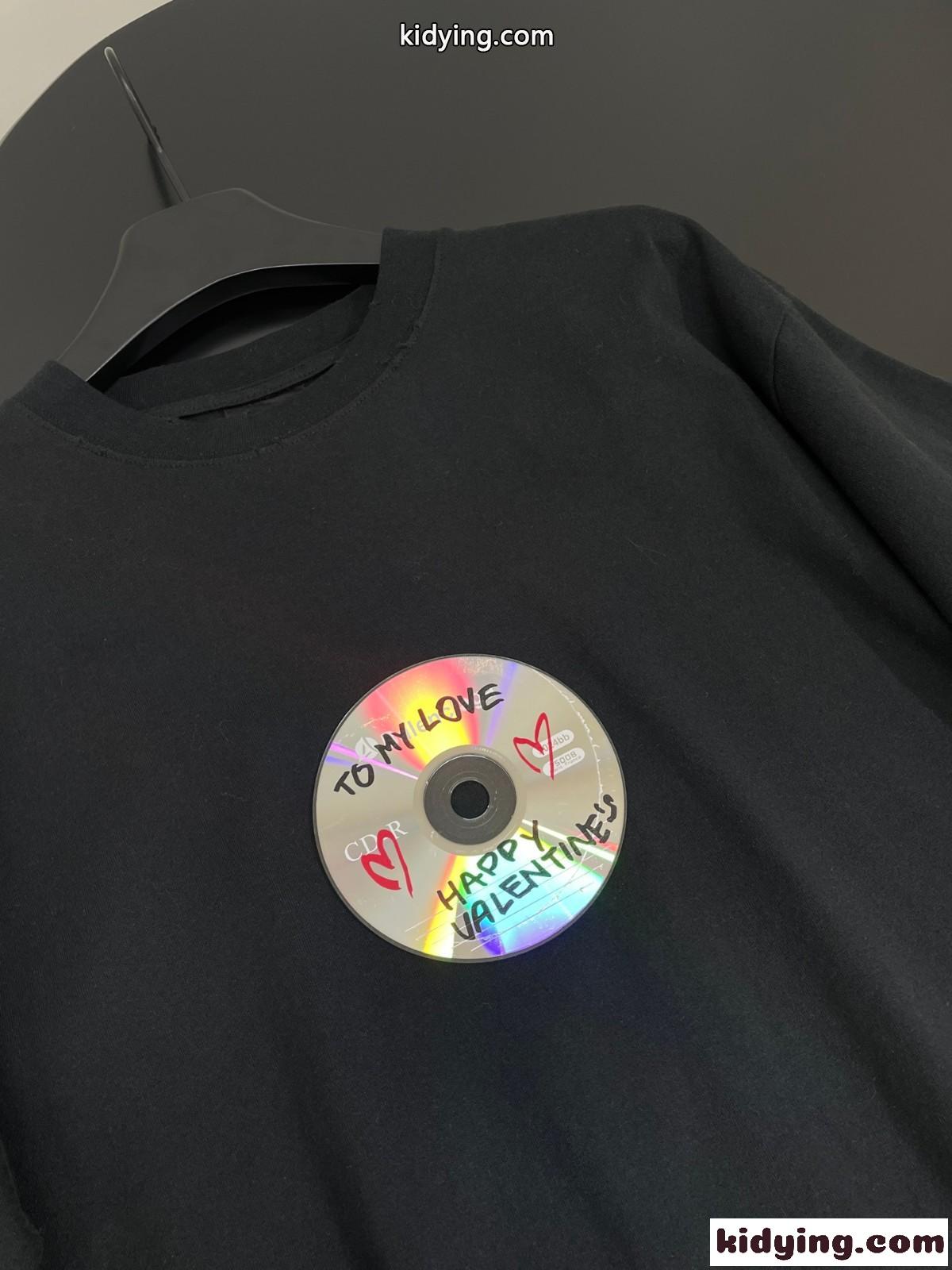 TO MY LOVE Tシャツ バレンシアガ Tシャツ コピー ユニセックス ブラック-3