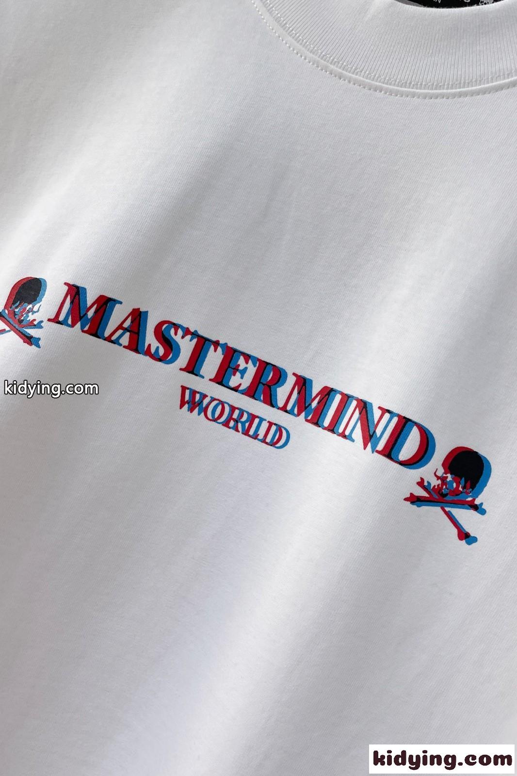 マスターマインド・ジャパン Tシャツ コピー おしゃれ ロゴ クルーネック ホワイト-4