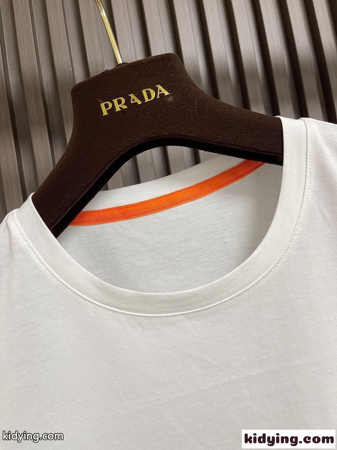 シンプル 刺繍入り エルメス Tシャツ コピー クルーネック 半袖トップス-3