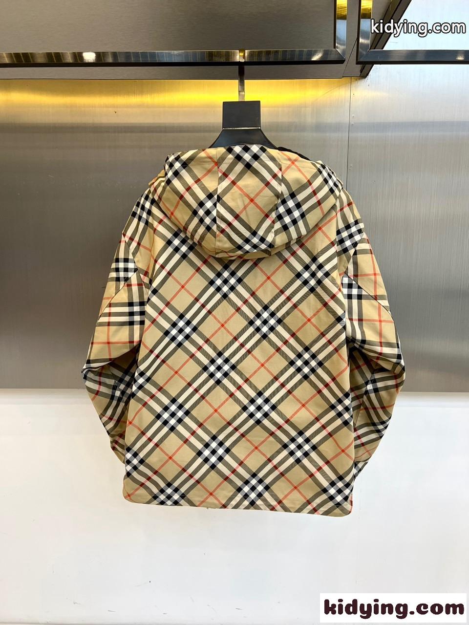 お洒落 フード付き リバーシブルジャケット バーバリー ジャケット 偽物 ベージュ-3