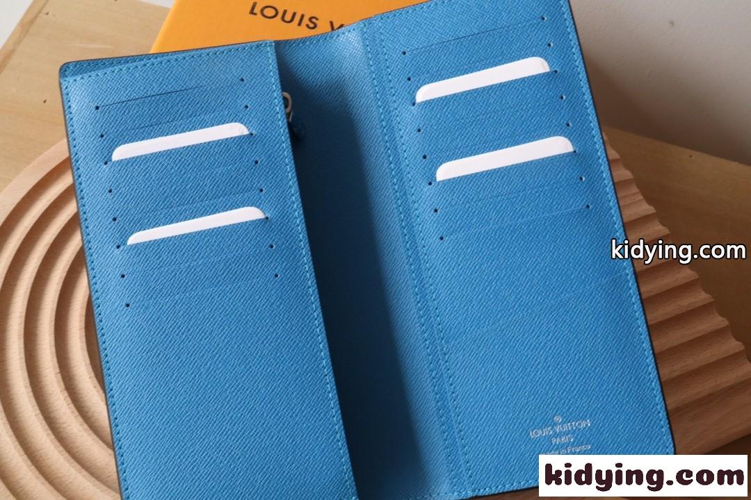 人気 ポルトフォイユ・ブラザ 長財布 ルイヴィトン 財布 コピー ブルー-3
