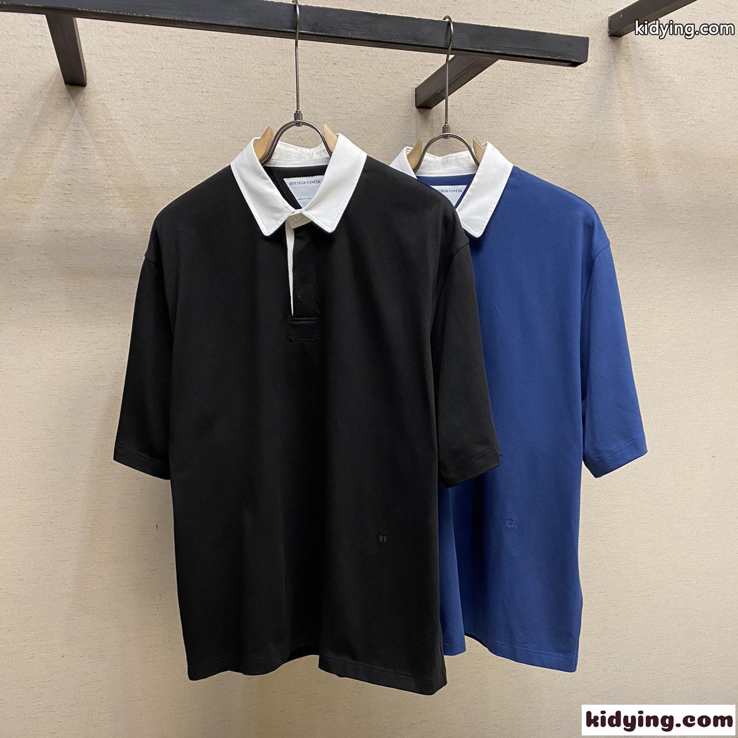 ユニセックス カジュアル シンプル コットン ポロシャツ ボッテガ・ヴェネタ Tシャツ コピー-0