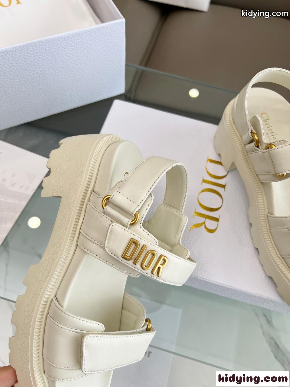 Dioract プラットフォームサンダル クリスチャン・ディオール サンダル コピー ホワイト-3