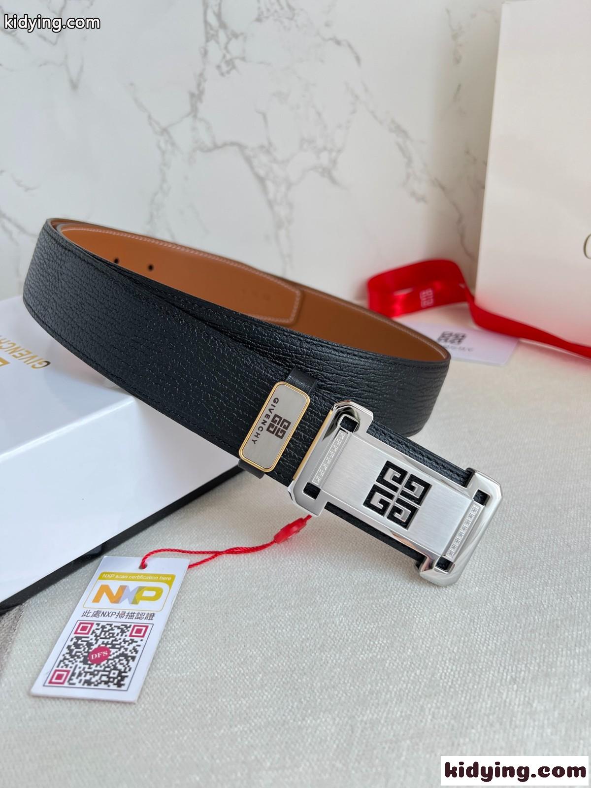 シンプル 合わせやすい レザーベルト ジバンシィ ベルト コピー 3.5cm-1