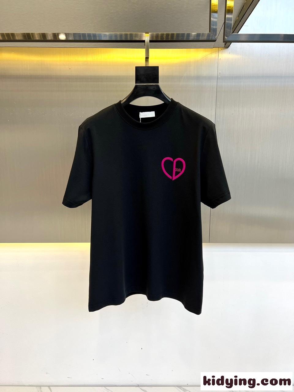 カジュアル クリスチャン・ディオール Tシャツ コピー クルーネック 半袖Tシャツ ブラック-0