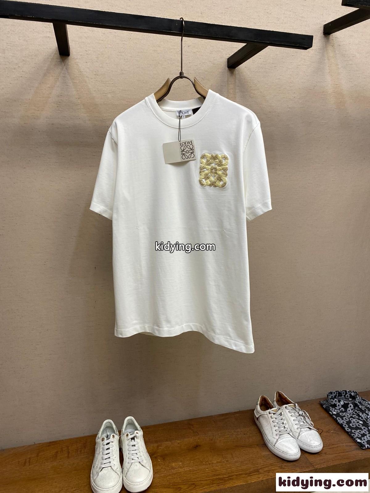 定番 人気 リラックス 半袖Tシャツ ロエベ Tシャツ コピー ユニセックス ホワイト-0