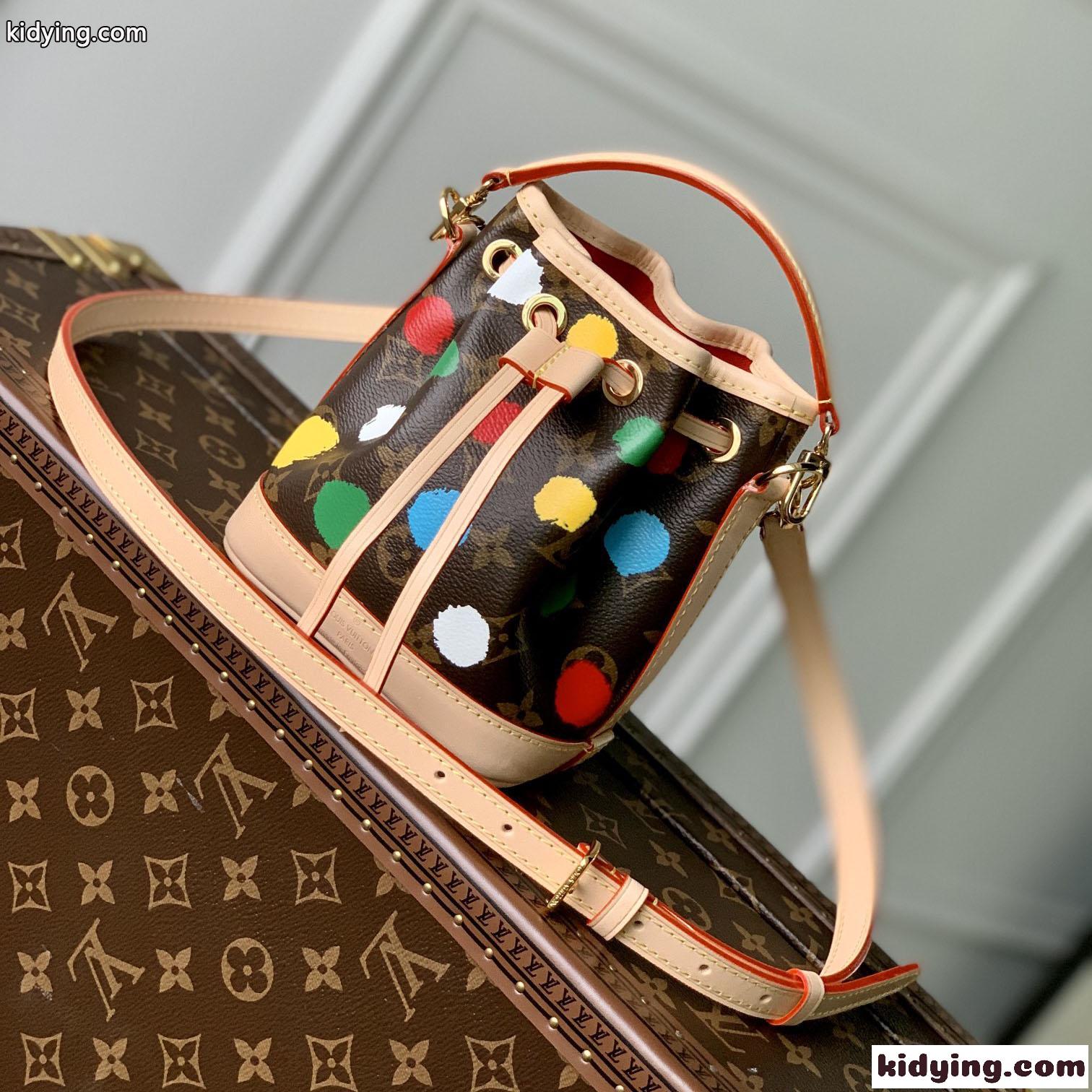 ルイ・ヴィトン X 草間彌生 LV X YK ナノエ バケットバッグ ルイ・ヴィトン バッグ コピー-0