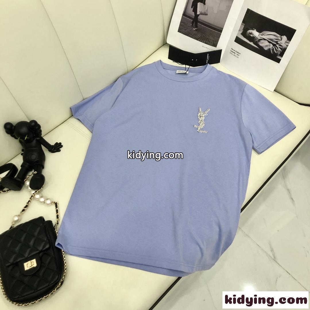 4色あり 春夏 新作 着心地いい イヴ・サンローラン 半袖Tシャツ コピー エレガント カジュアル 通気 トップス-3